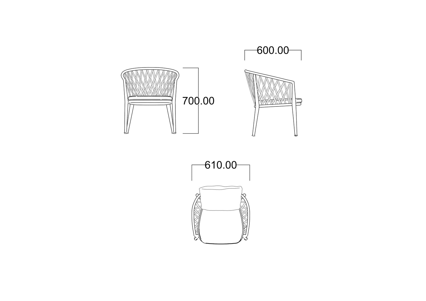 Amalfi - Outdoor Dining Chair set