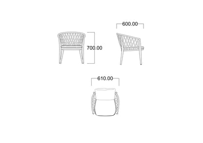 Amalfi - Outdoor Dining Chair set